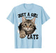 Just a Girl who Loves Cats Women who Rescue Cats and Kittens T-Shirt