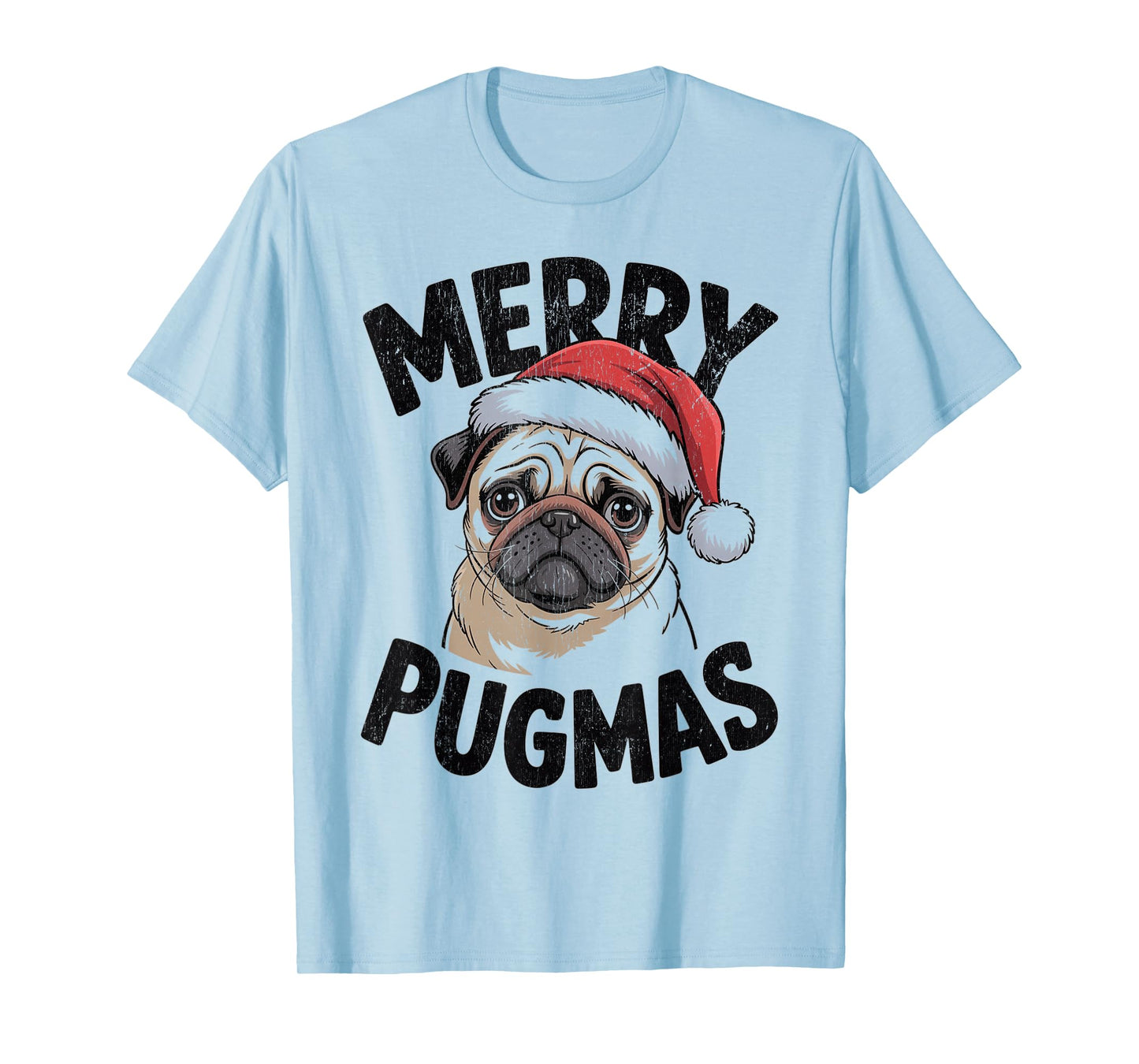 Merry Pugmas Christmas Dog Santa Pug Xmas T-Shirt
