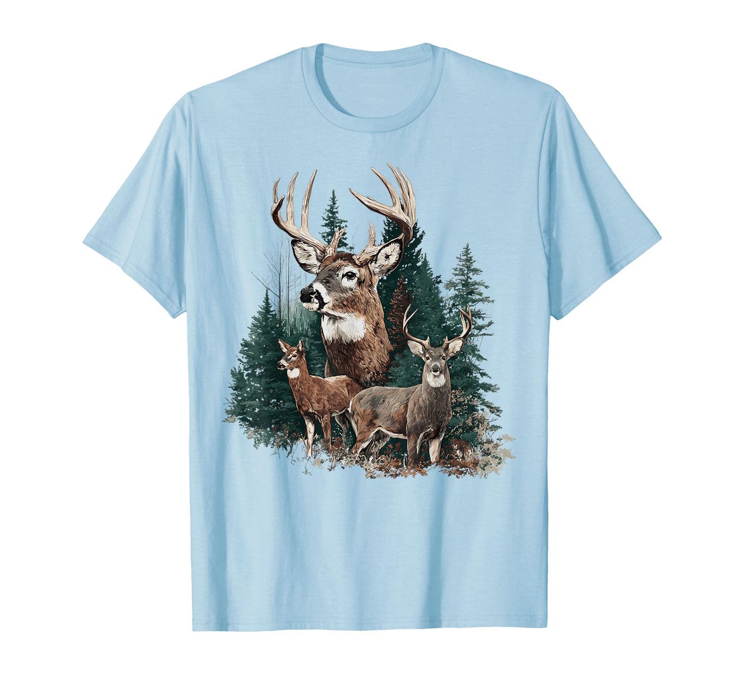 Buck Forest Wildlife Vintage Deer Antlers Hunting Season T-Shirt