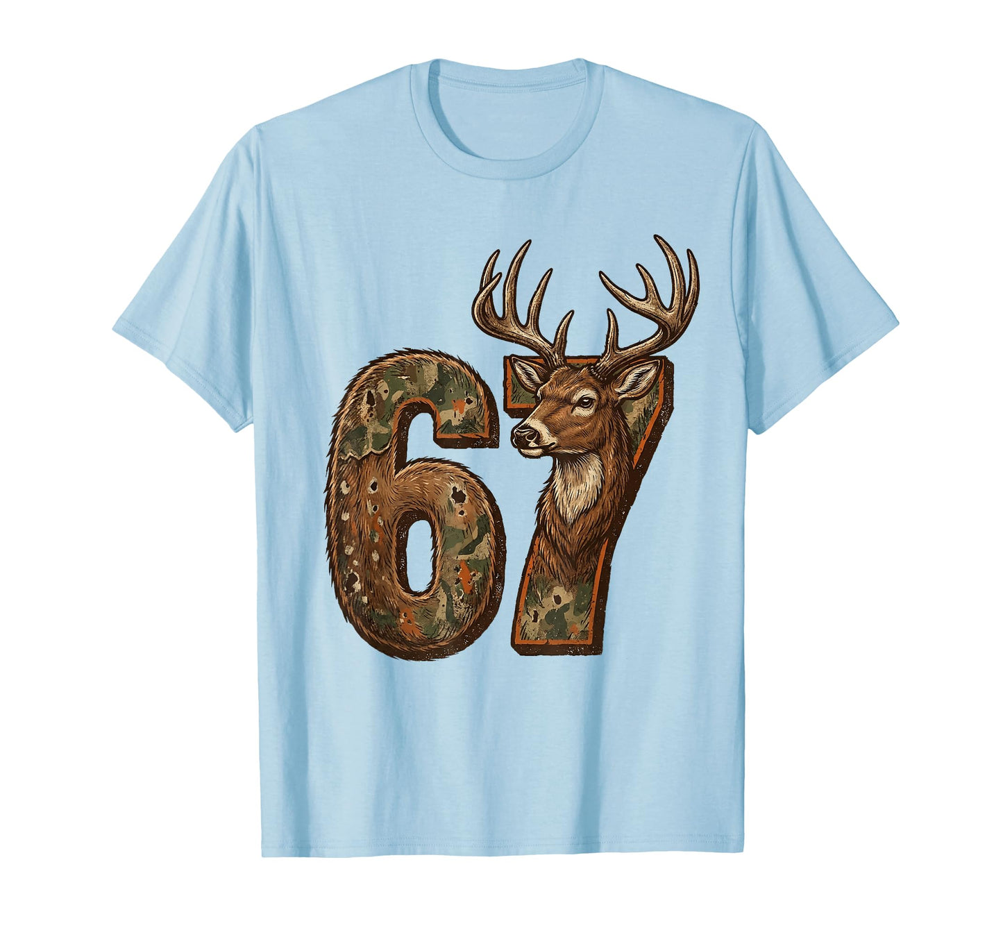 Deer Hunting 67 Boys Kid Teen Six Seven Meme Hunter Deer 6 7 T-Shirt
