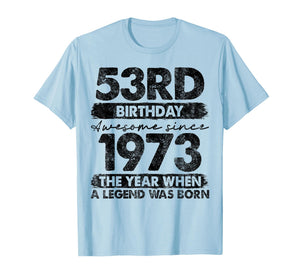 53 Year Old Gifts Vintage 1973 Limited Edition 53rd Birthday T-Shirt