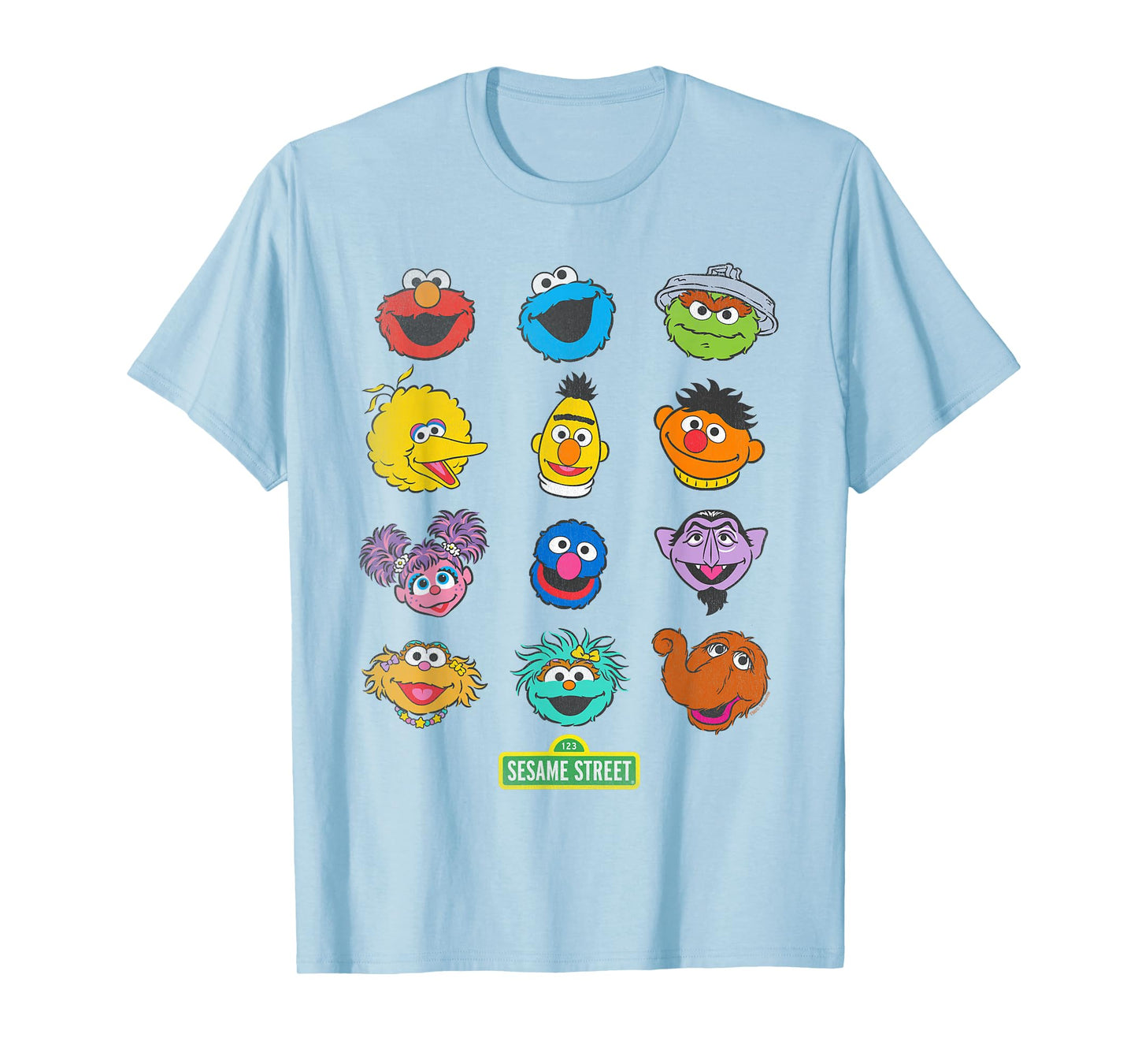 Sesame Street Character Heads T-Shirt