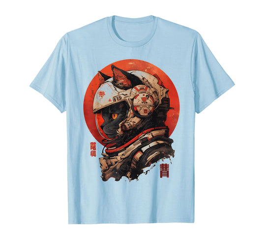 Astronaut Cat Space Cosmic Japanese Retro T-Shirt