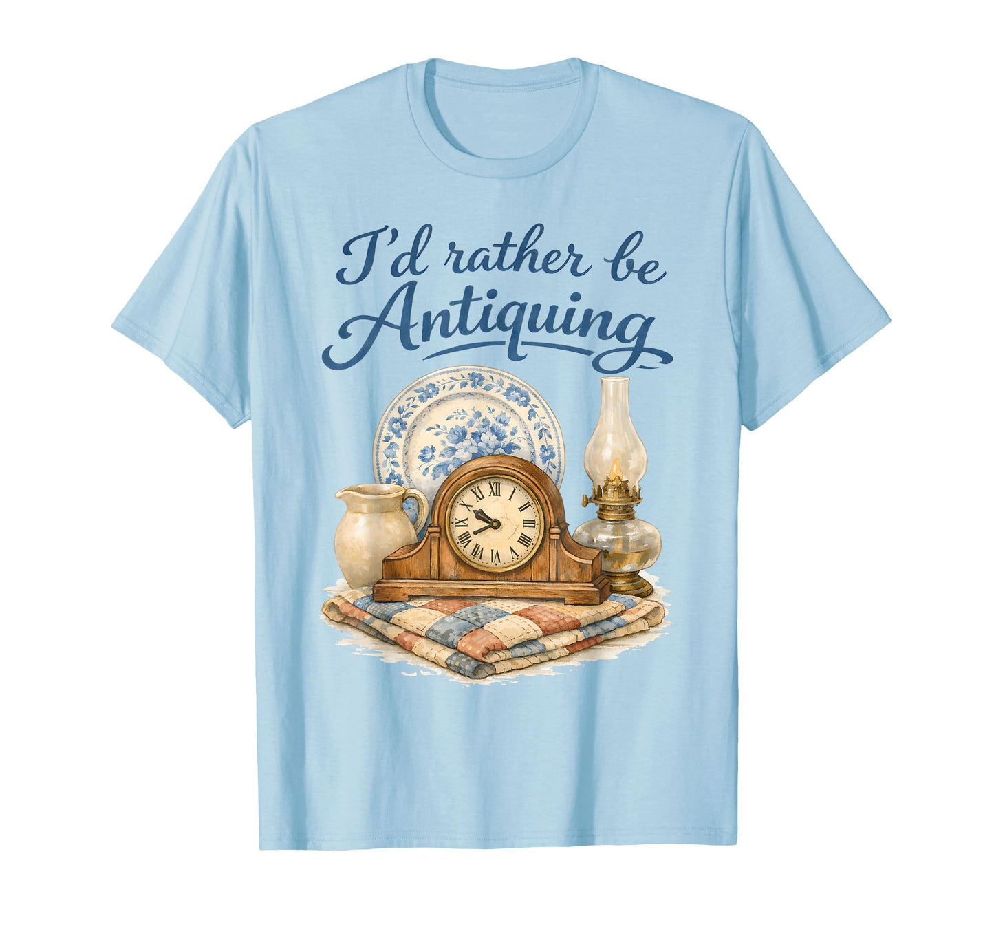 Thrifting Lover Vintage Antiques I'd Rather Be Antiquing T-Shirt