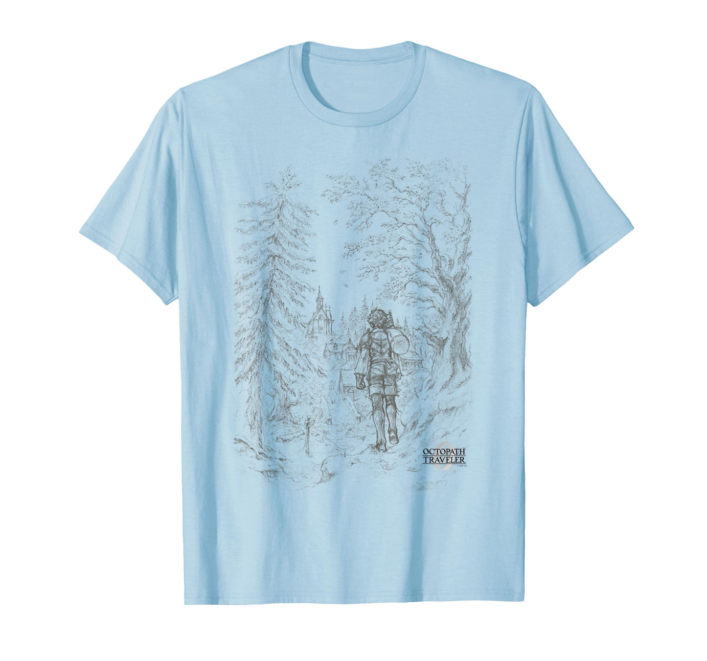 OCTOPATH Traveler 0 - Key Visual Line Art T-Shirt