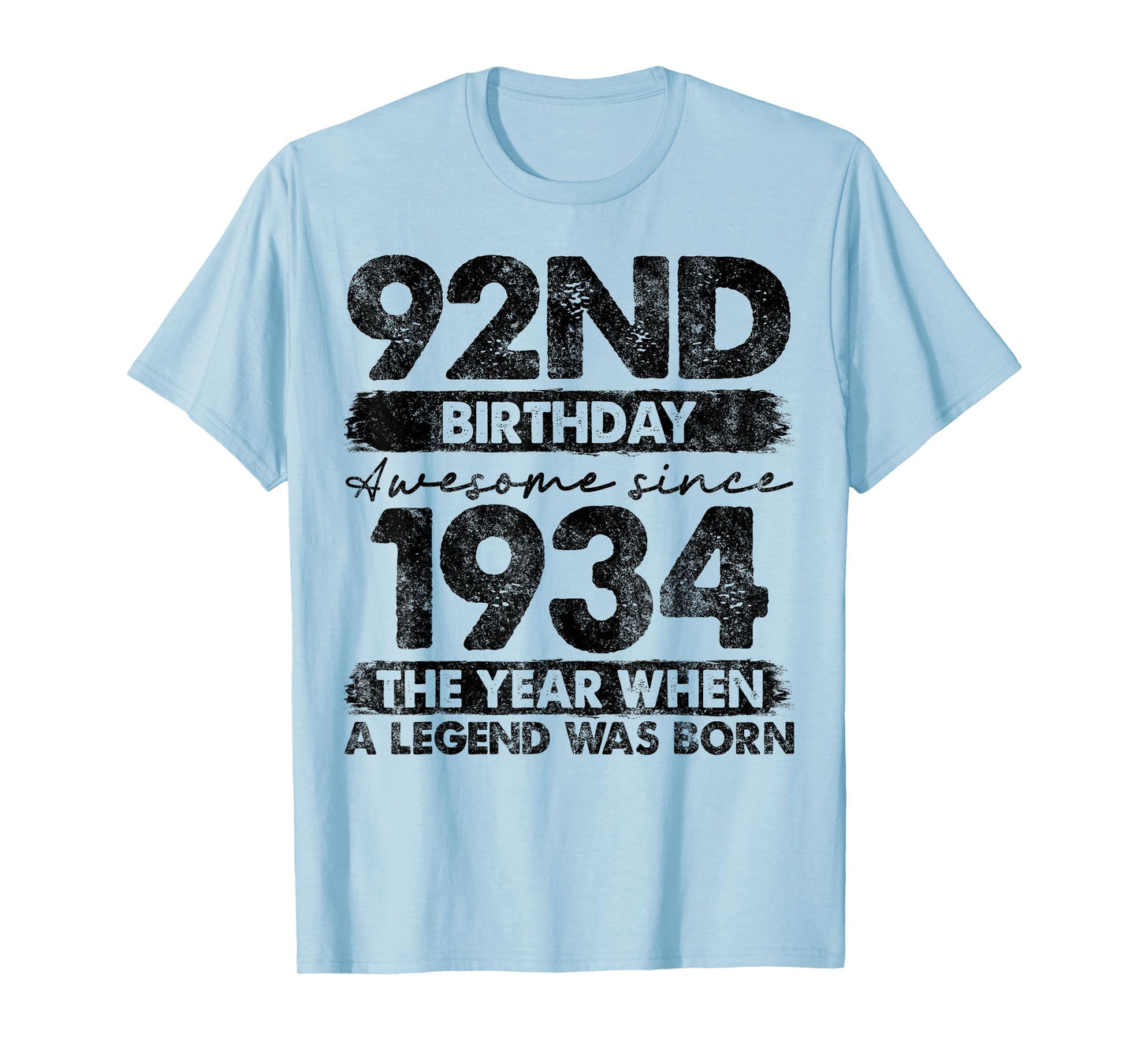 92 Year Old Gifts Vintage 1934 Limited Edition 92nd Birthday T-Shirt