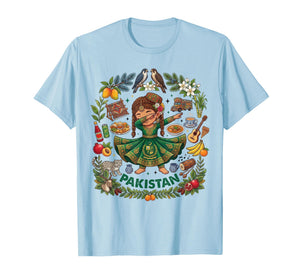 Dabbing Pakistan Girl Flag Dress Jasmine Pride Heritage Kids T-Shirt