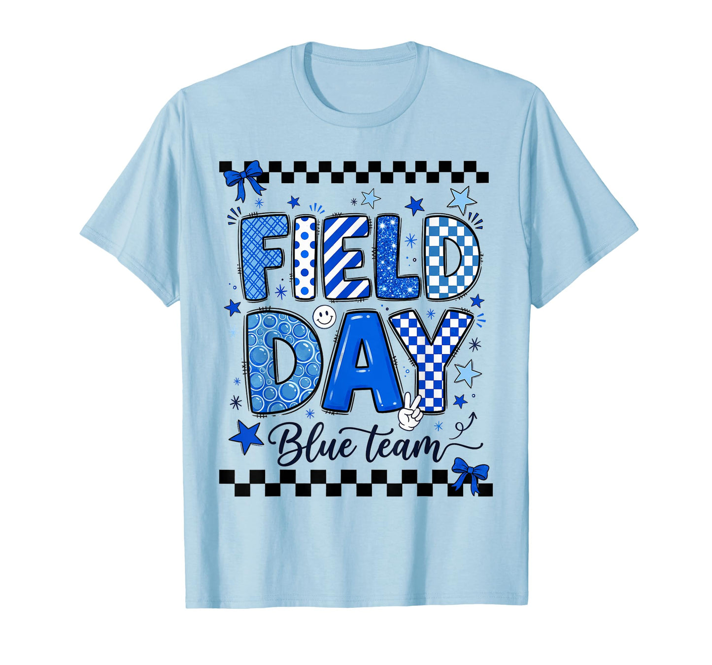 Field Day Blue Team Sporty Spirit School Boys Girls Teachers T-Shirt