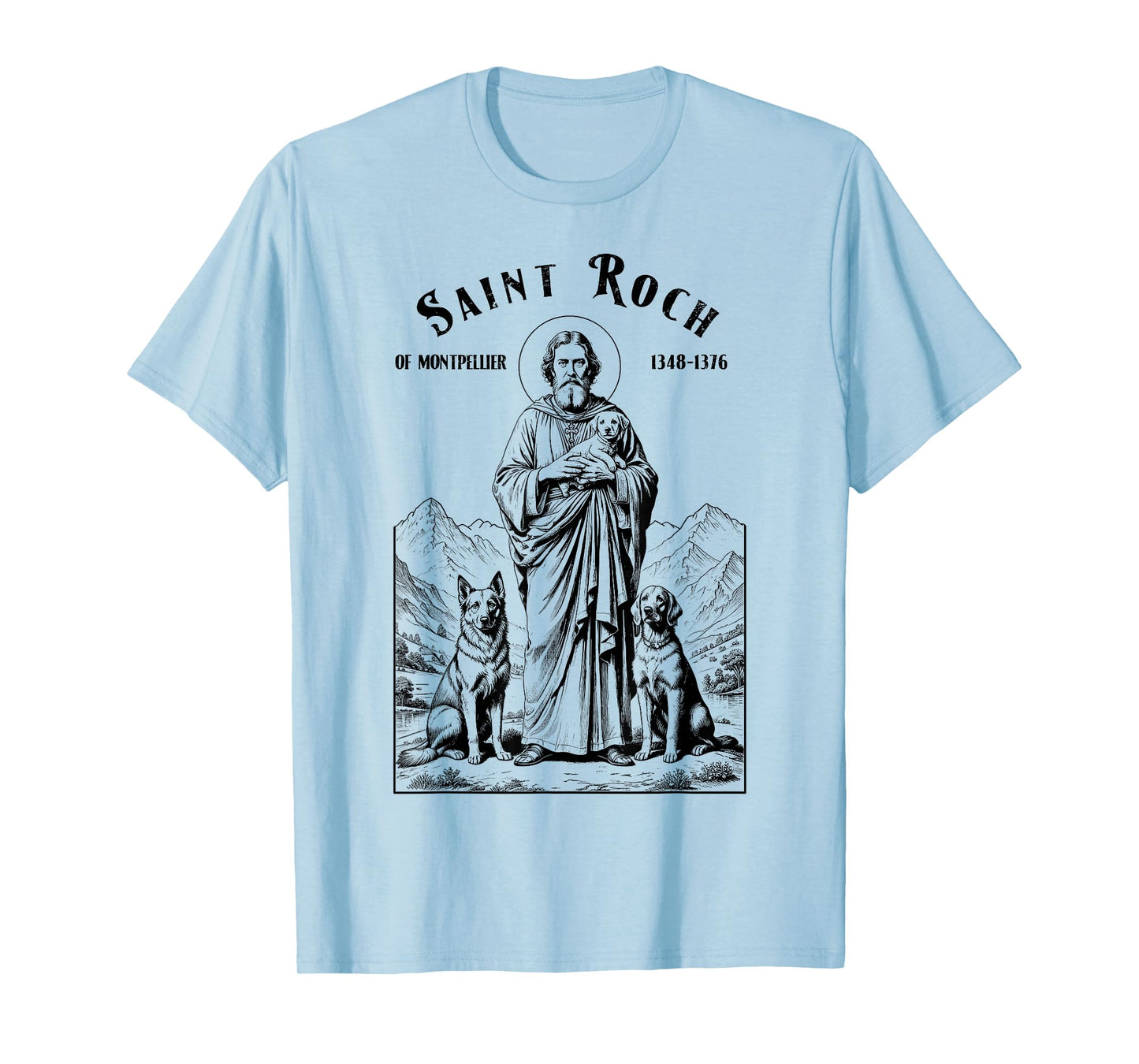 Dogs Patron Saint Roch Vintage Funny Canine Dog Lovers T-Shirt