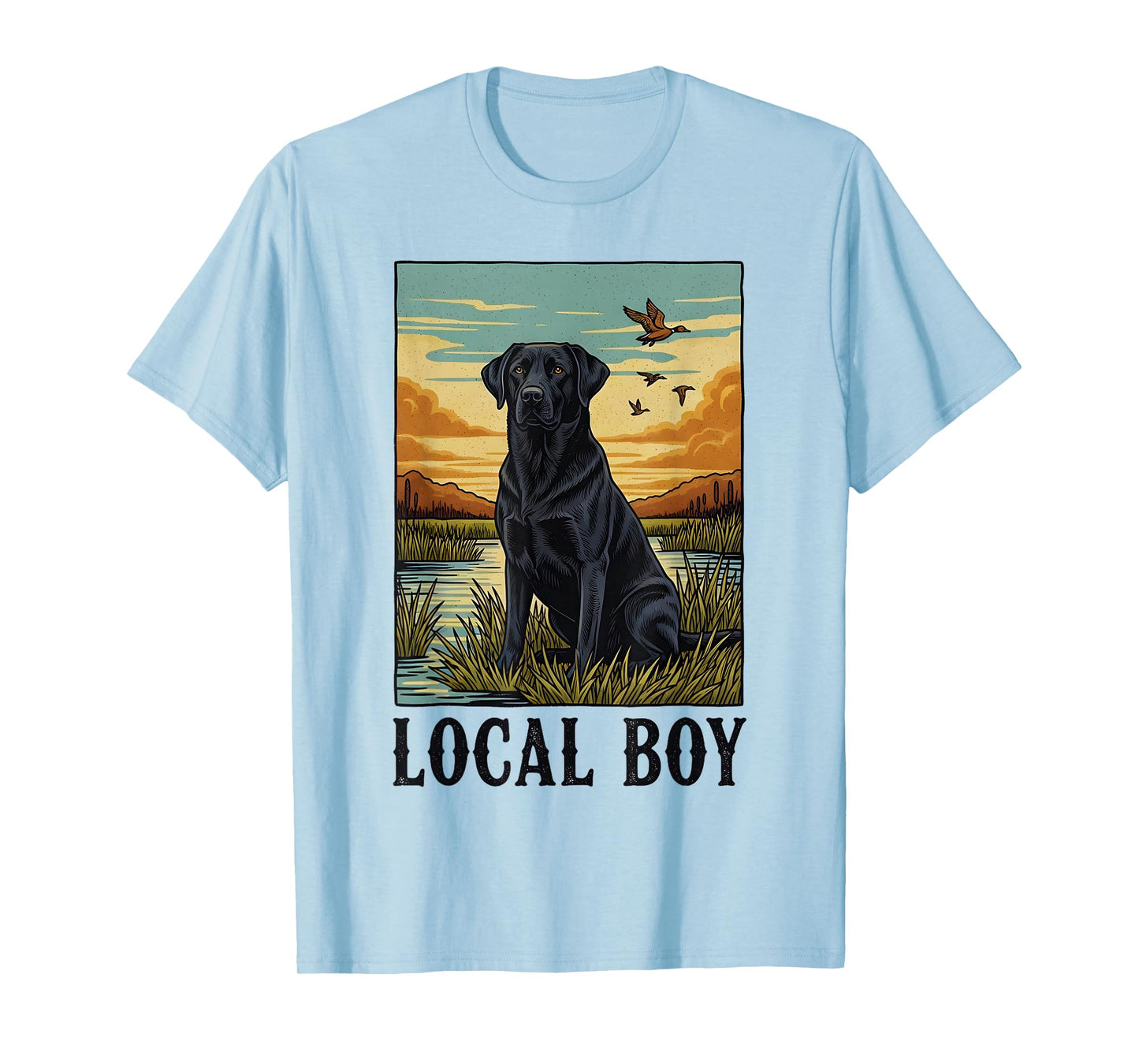 Local Hunting Boy Dog Retro Southern Country Pride Vintage T-Shirt