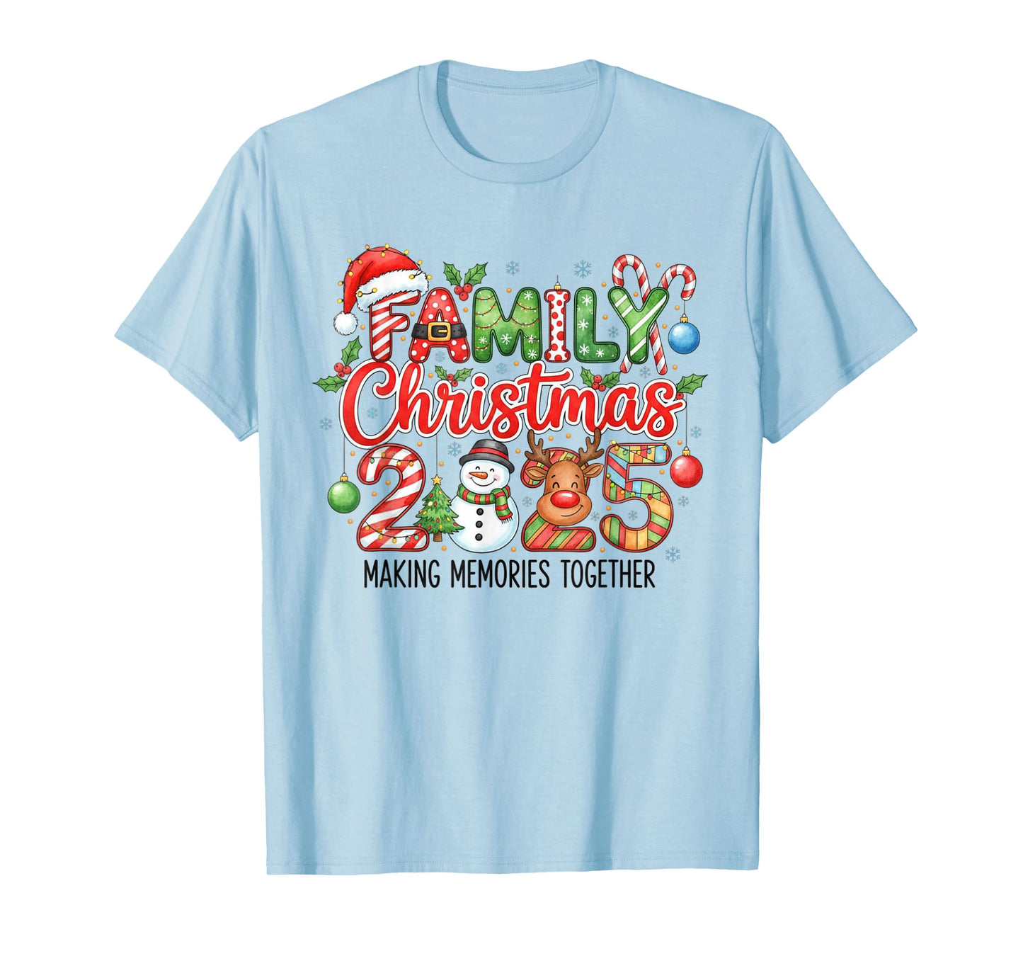 Family Christmas 2025 Making Memories Together Matching Xmas T-Shirt