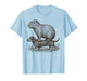 Funny Vintage Capybara Riding Wiener Dachshund Dog Lover T-Shirt
