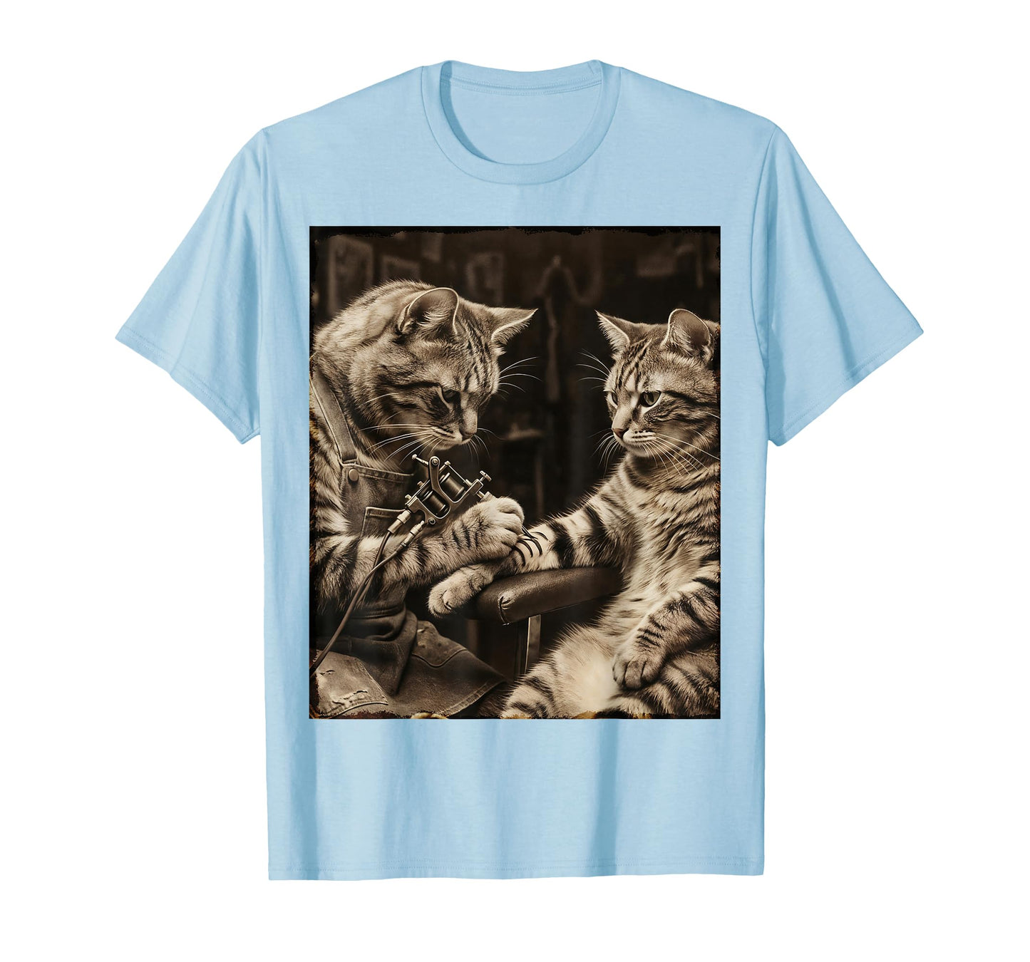 Cat Tattooing Cat Funny Meme Inked Kitty Humor Tattoo Artist T-Shirt