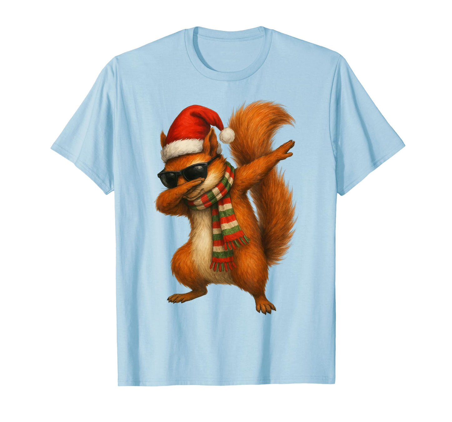 Squirrels Christmas Dabbing Funny Squirrel Lover T-Shirt