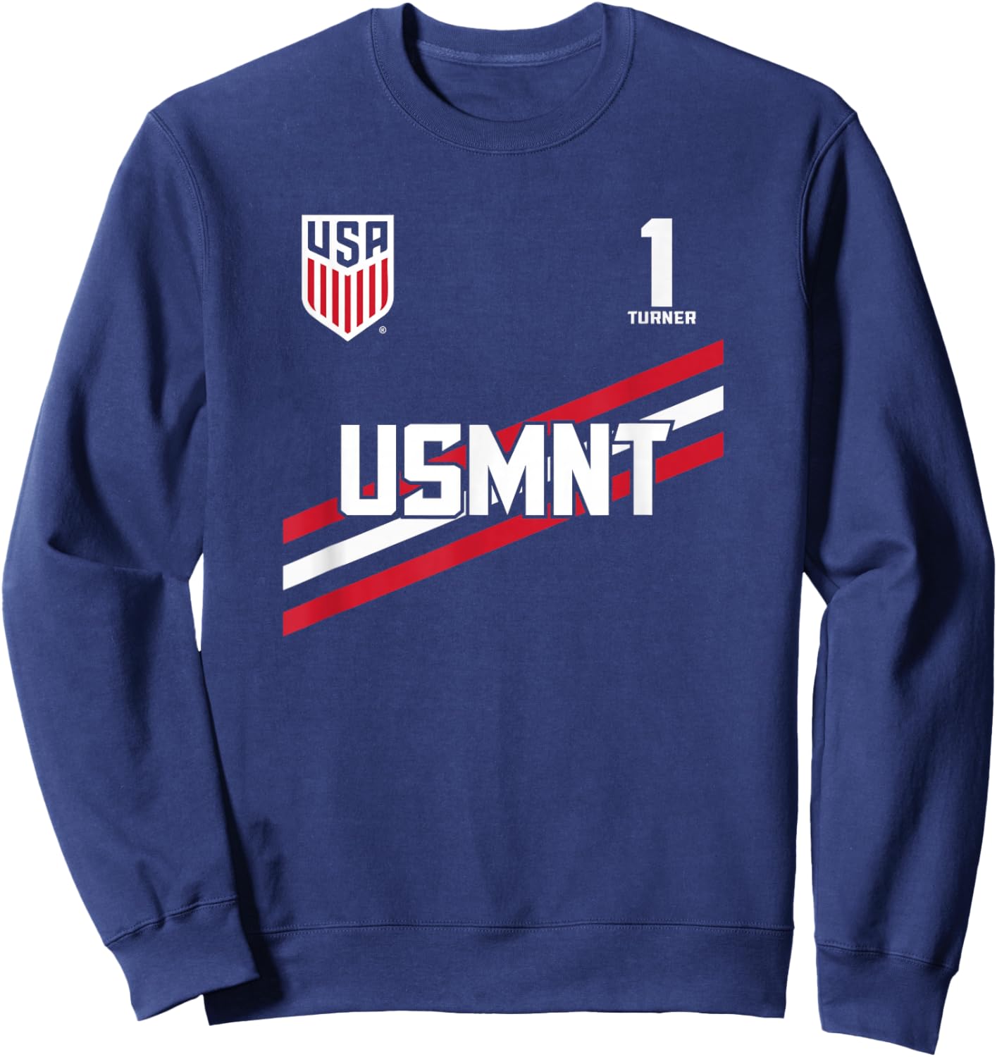 Matt Turner 1 Navy USMNT Officially Licensed Sweatshirt - Sweatshirt | Navy