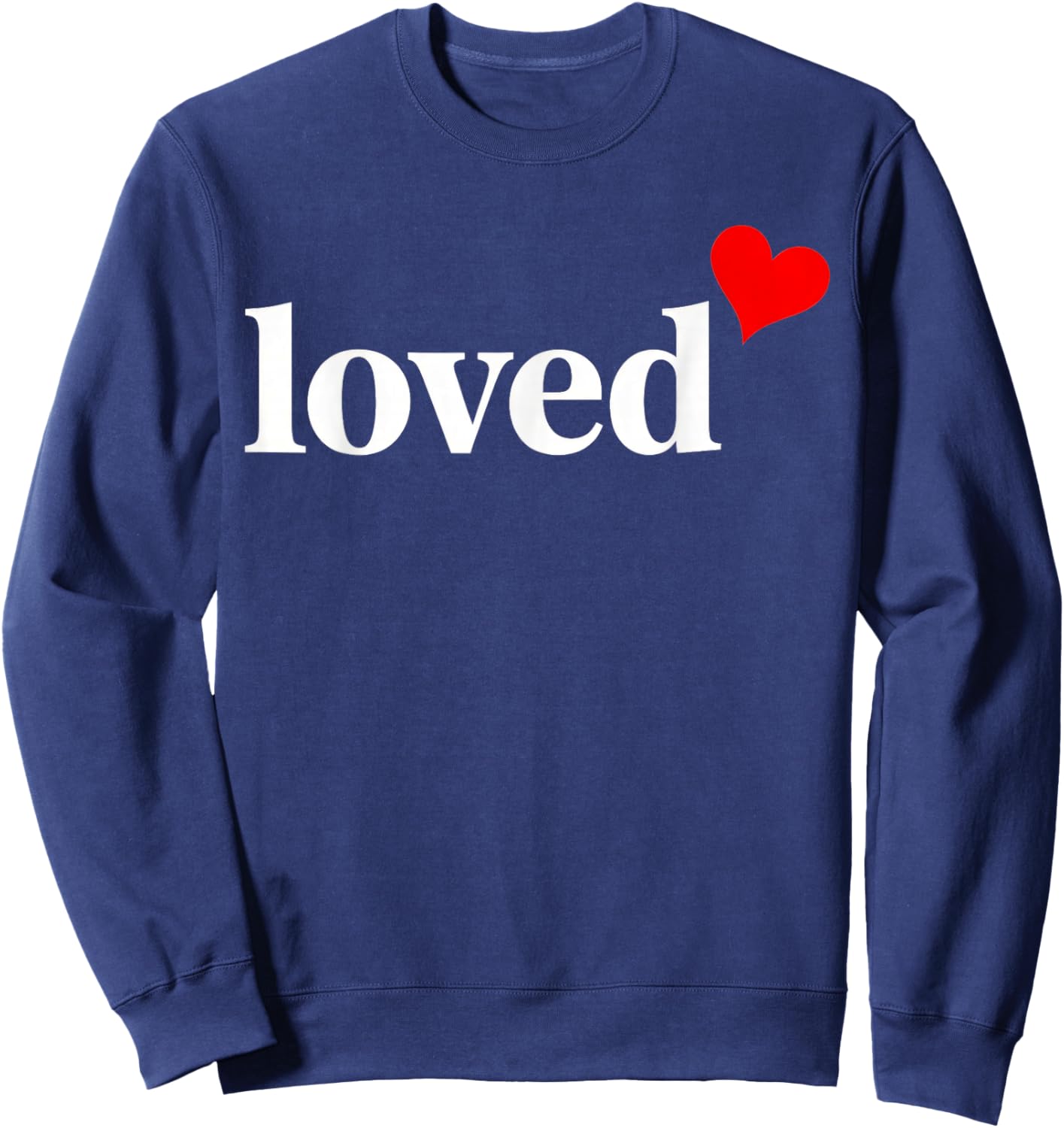 Loved Heart Valentine Sweatshirt - Sweatshirt | Navy