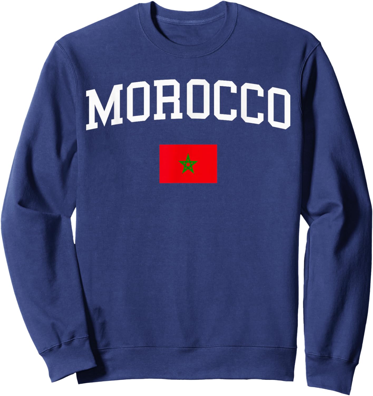 Moroccan Flag Men Women Kids Morocco Sweatshirt - Sweatshirt | Navy