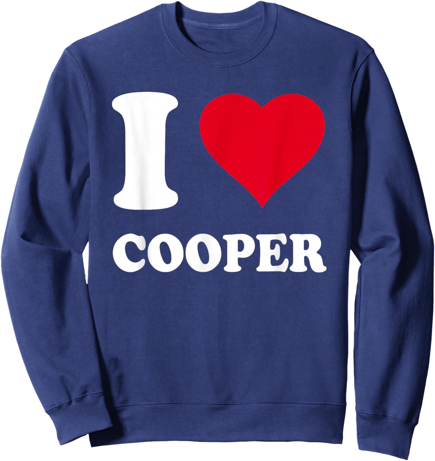 Red Heart I Love Cooper Sweatshirt - Sweatshirt | Navy