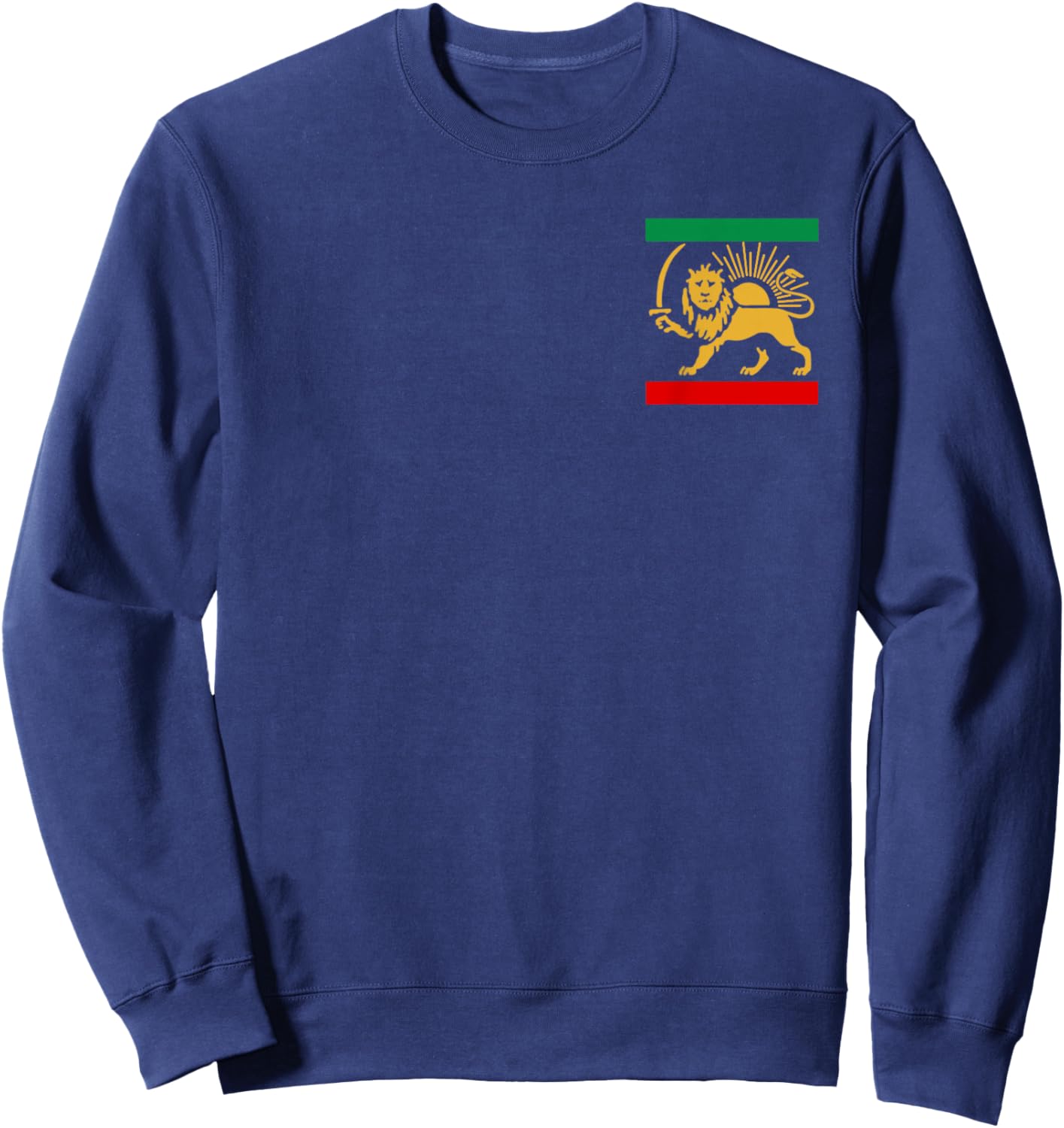 Shir o Khorshid Iran Lion & Sun Emblem Iranian Flag Symbol Sweatshirt - Sweatshirt | Navy
