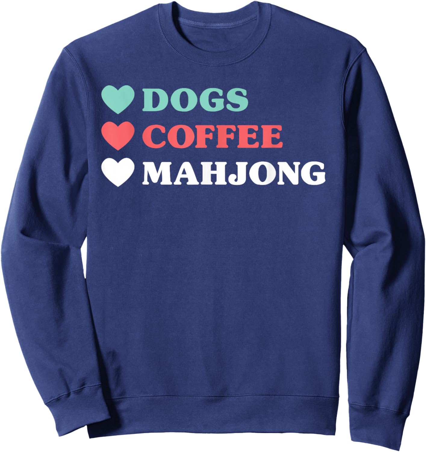 Dogs Coffee Mahjong and Girls Sweatshirt - Sweatshirt | Navy