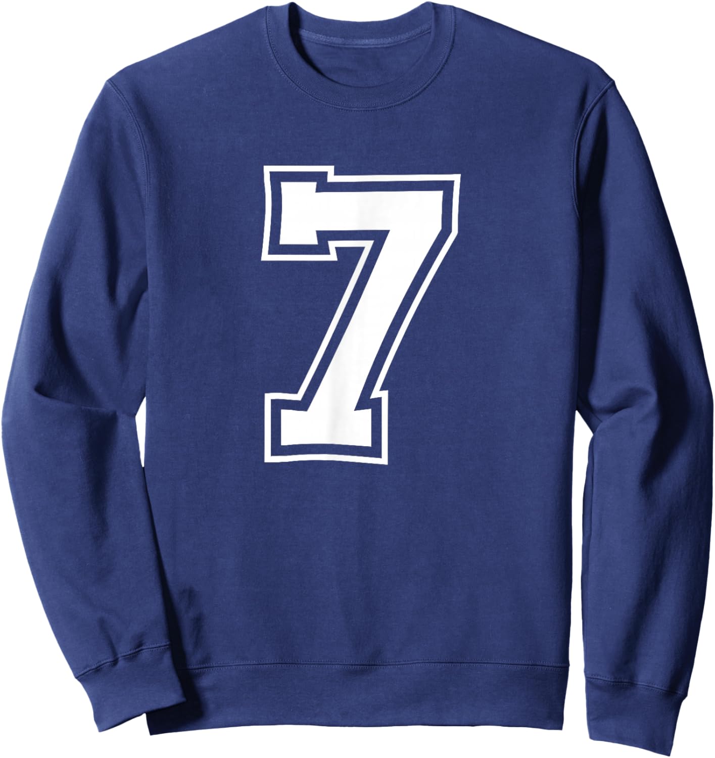 Number 7 Varsity Sports Team Jersey 7th Birthday 7 Years Old Sweatshirt - Sweatshirt | Navy