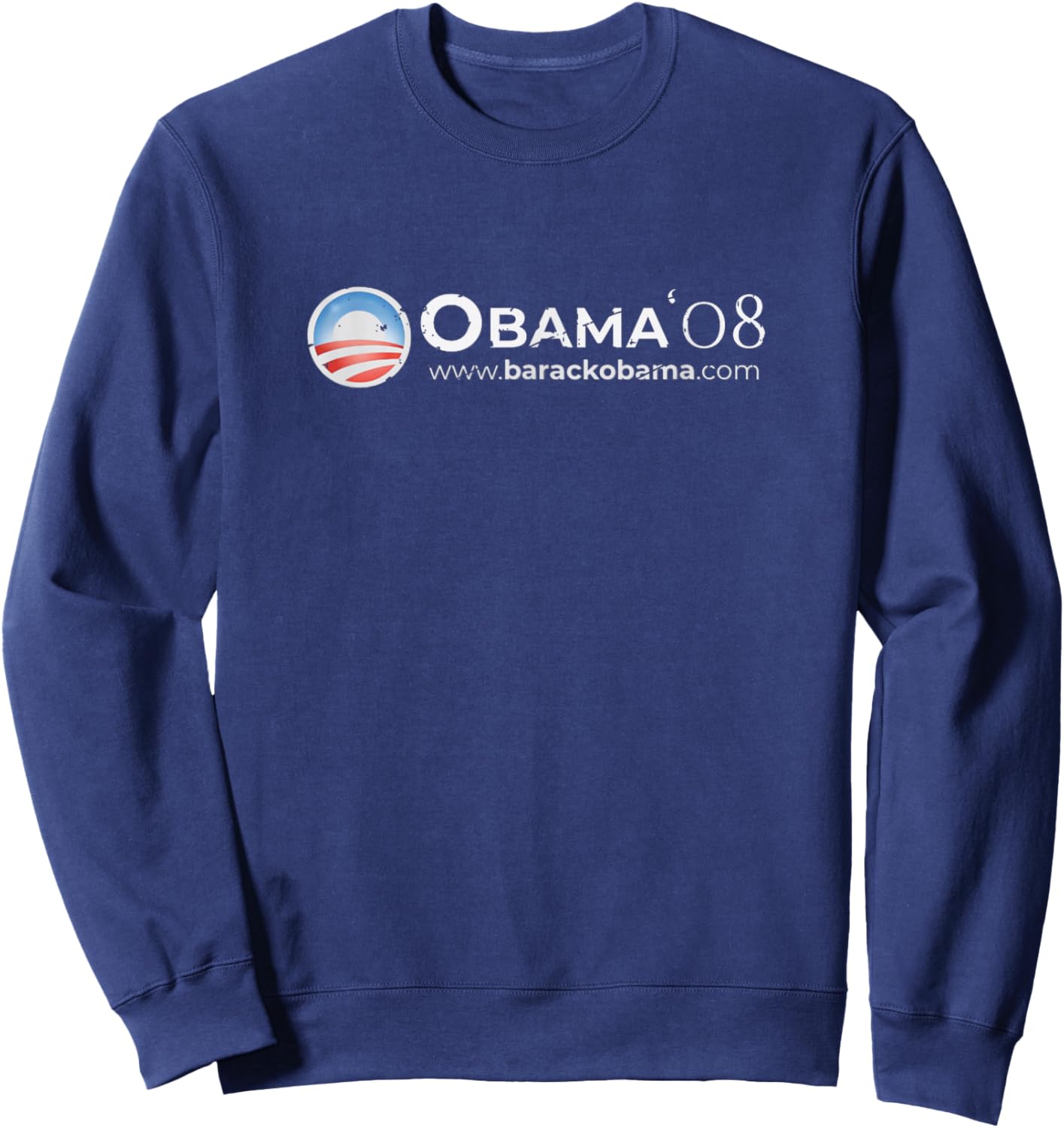 Obama '08 – Retro Hope and Change Design Sweatshirt - Sweatshirt | Navy