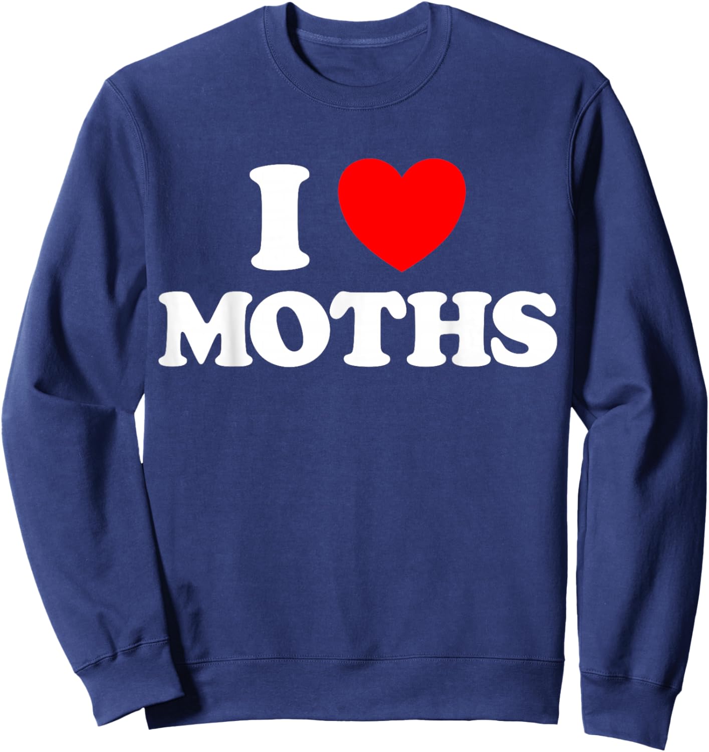 Moth Heart Funny Cute Favorite Animal Bug Luna Insect Fan Sweatshirt - Sweatshirt | Navy