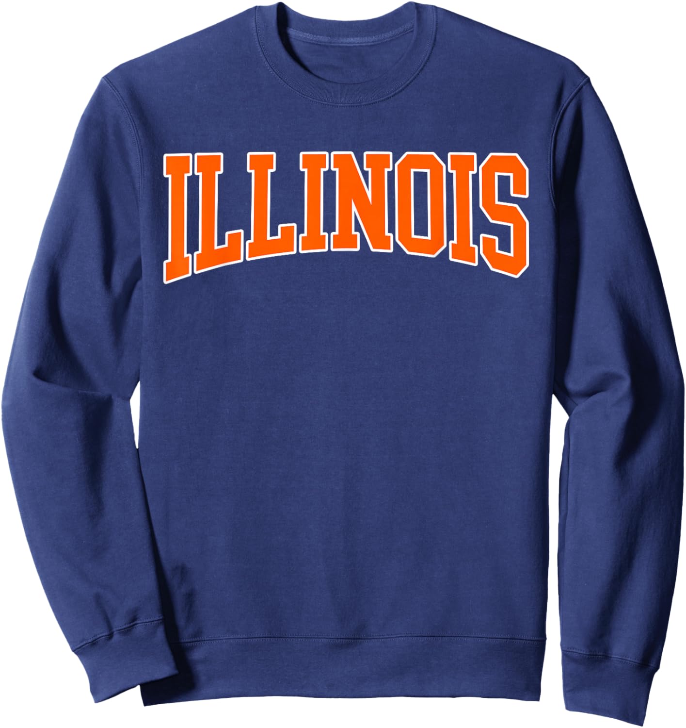 Retro Illinois Vintage Illinois Orange Blue Throwback IL Sweatshirt - Sweatshirt | Navy