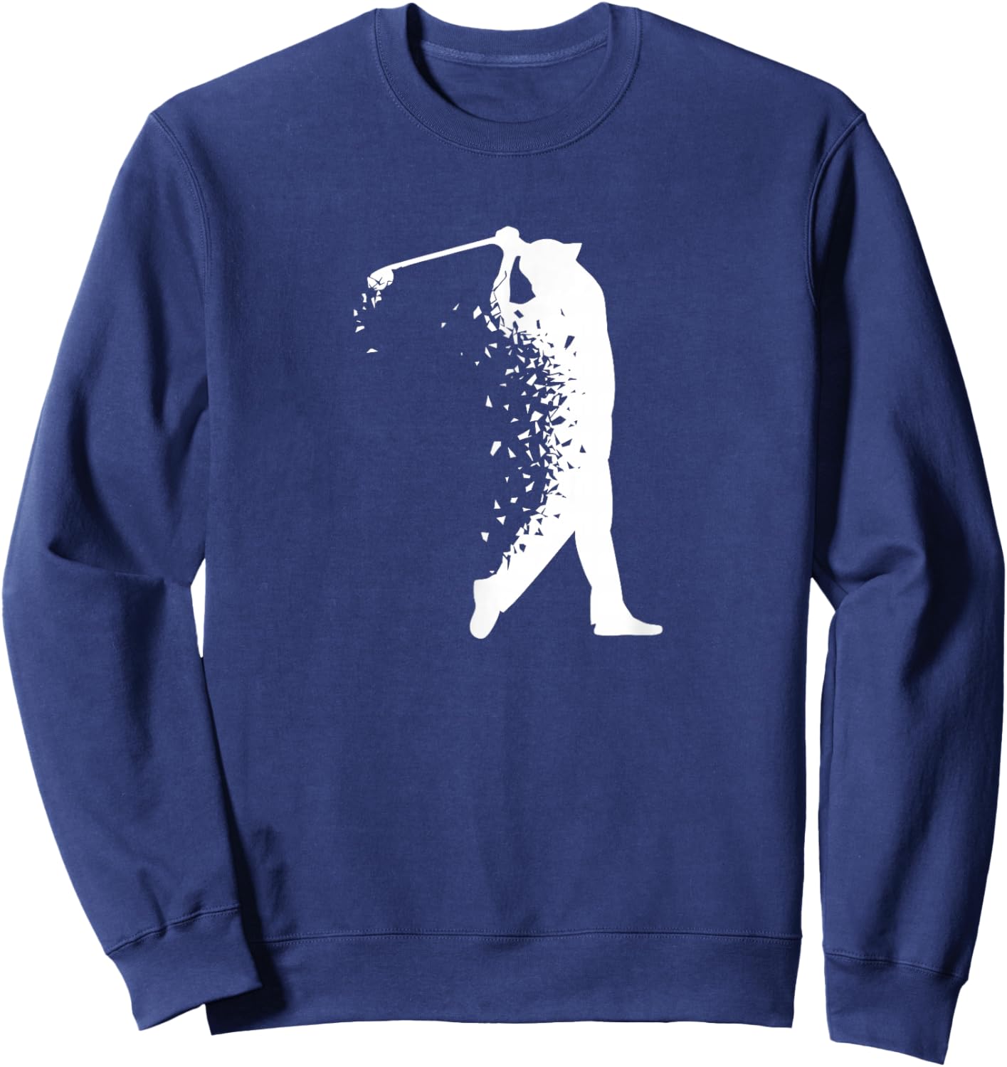 Golf Dad Man Swing Silhouette Abstract Gift Sweatshirt - Sweatshirt | Navy