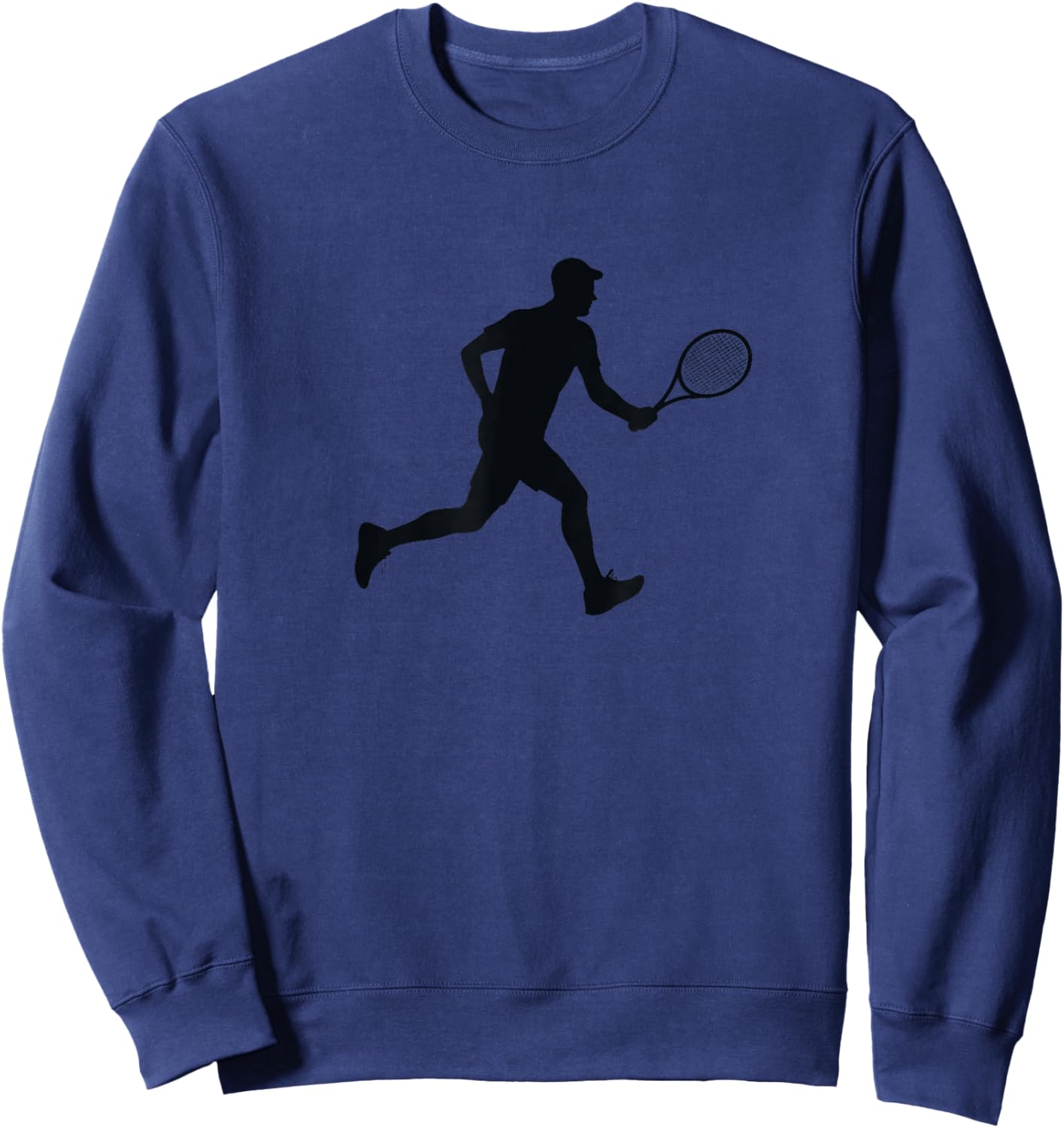 Tennis Player Silhouette Lovers Sports Boys Girls Sweatshirt - Sweatshirt | Navy