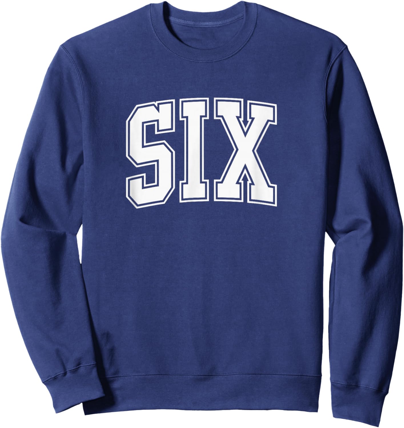 Six Seven Halloween Costume Matching 67 Meme Six (On Back) Sweatshirt - Sweatshirt | Navy
