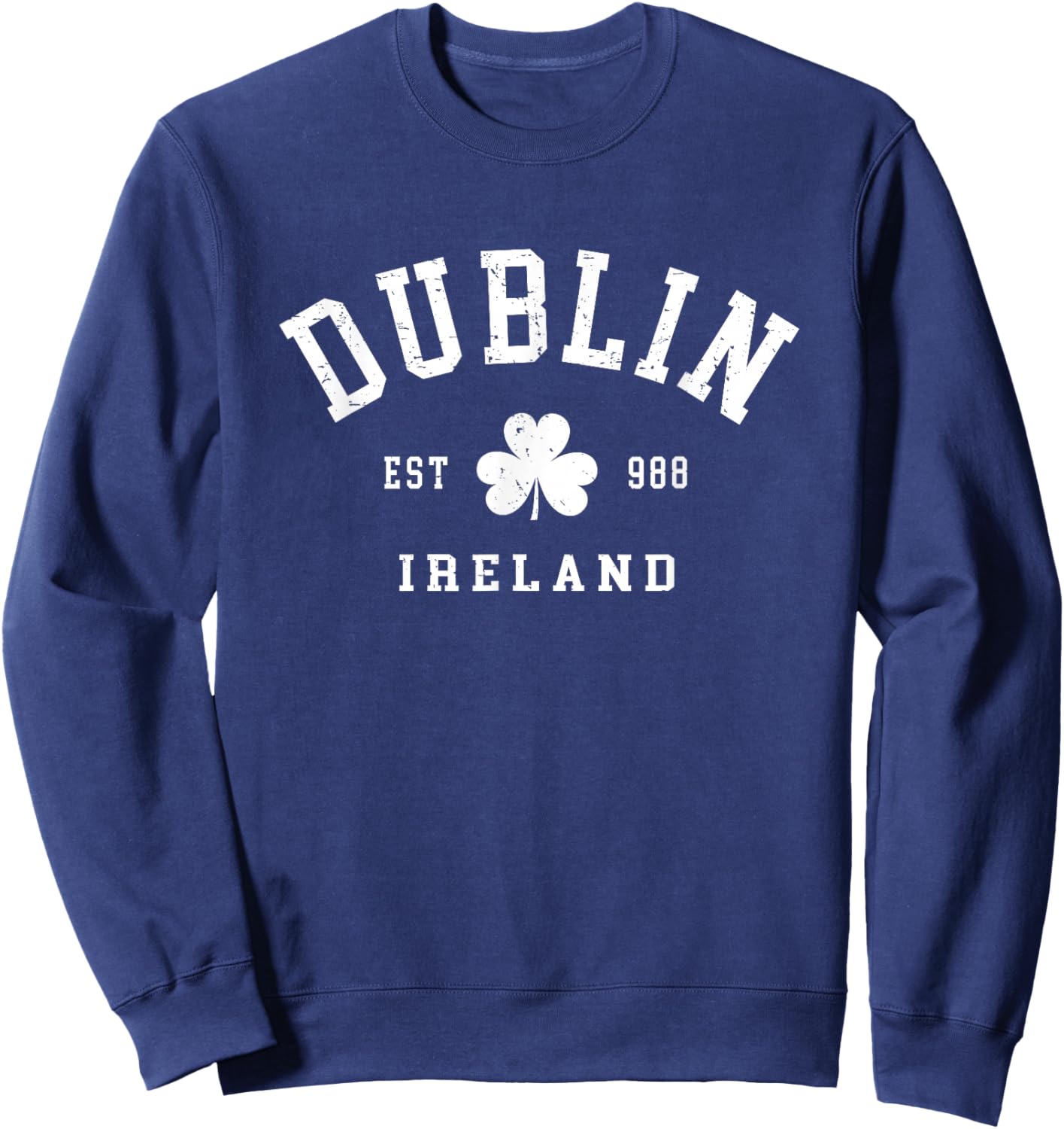 Vintage Dublin Ireland Irish Retro Throwback Kid Sweatshirt - Sweatshirt | Navy