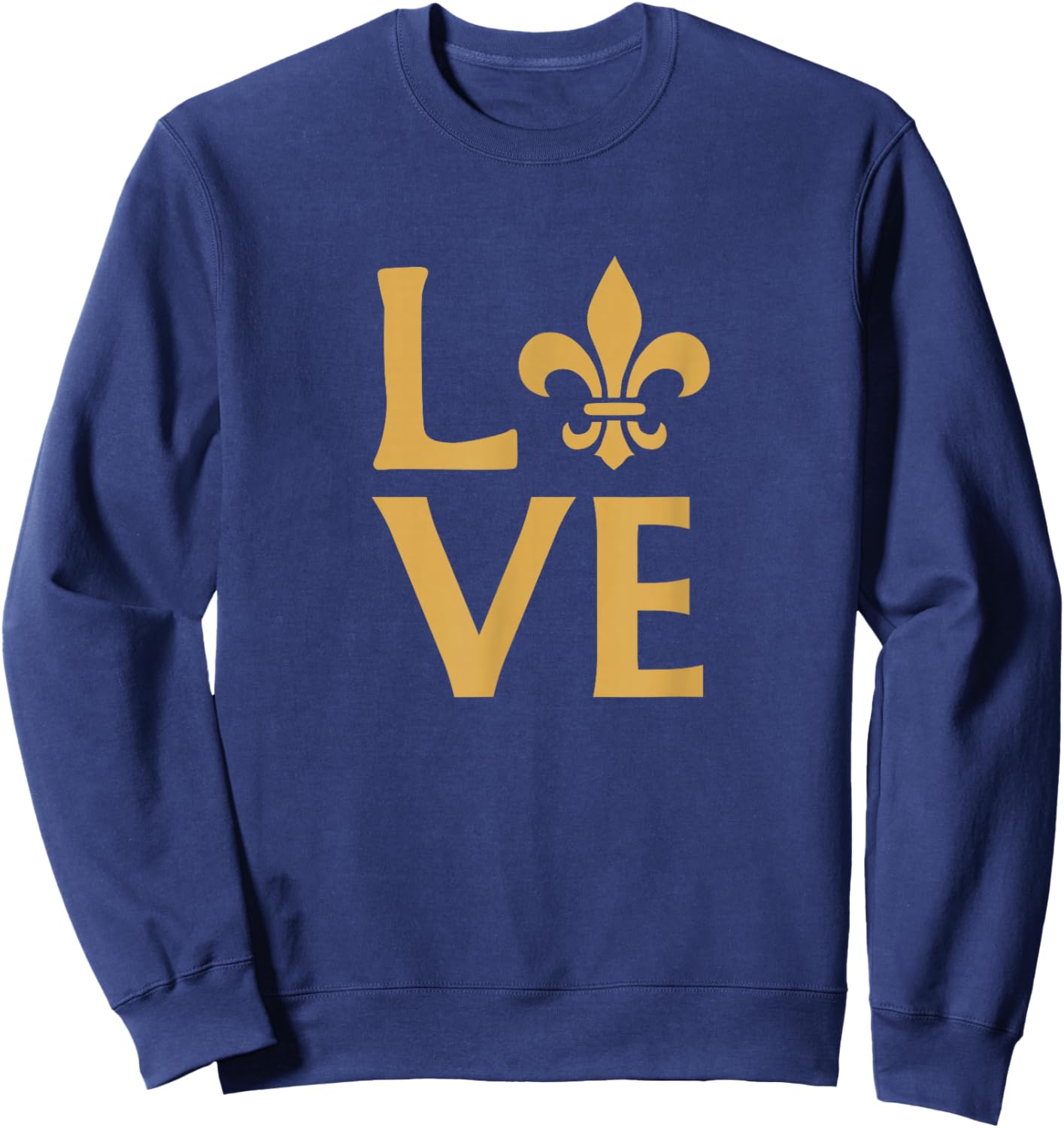New Orleans Love Fleur-de-lis Graphic Sweatshirt - Sweatshirt | Navy