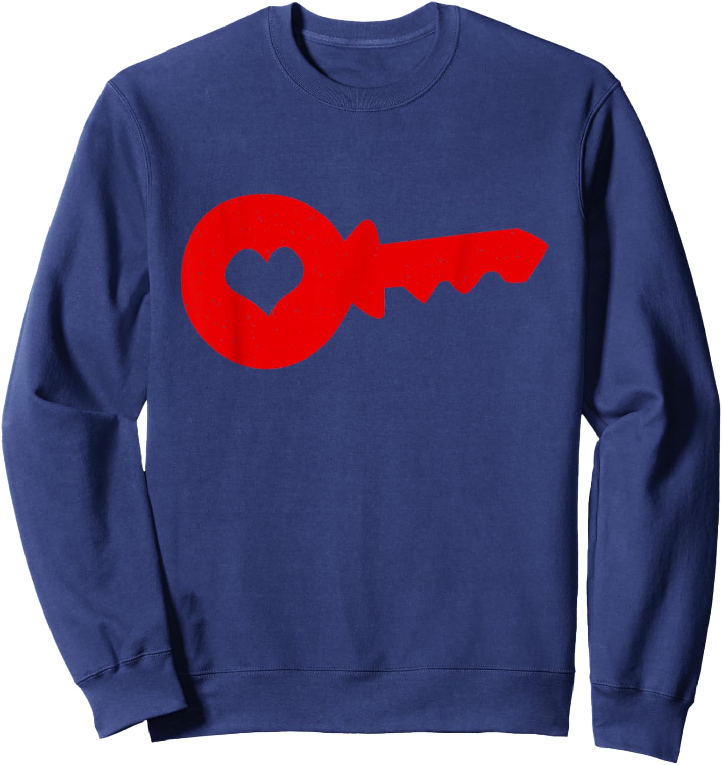 Valentines Day Love Key Couple Matching Design Sweatshirt - Sweatshirt | Navy