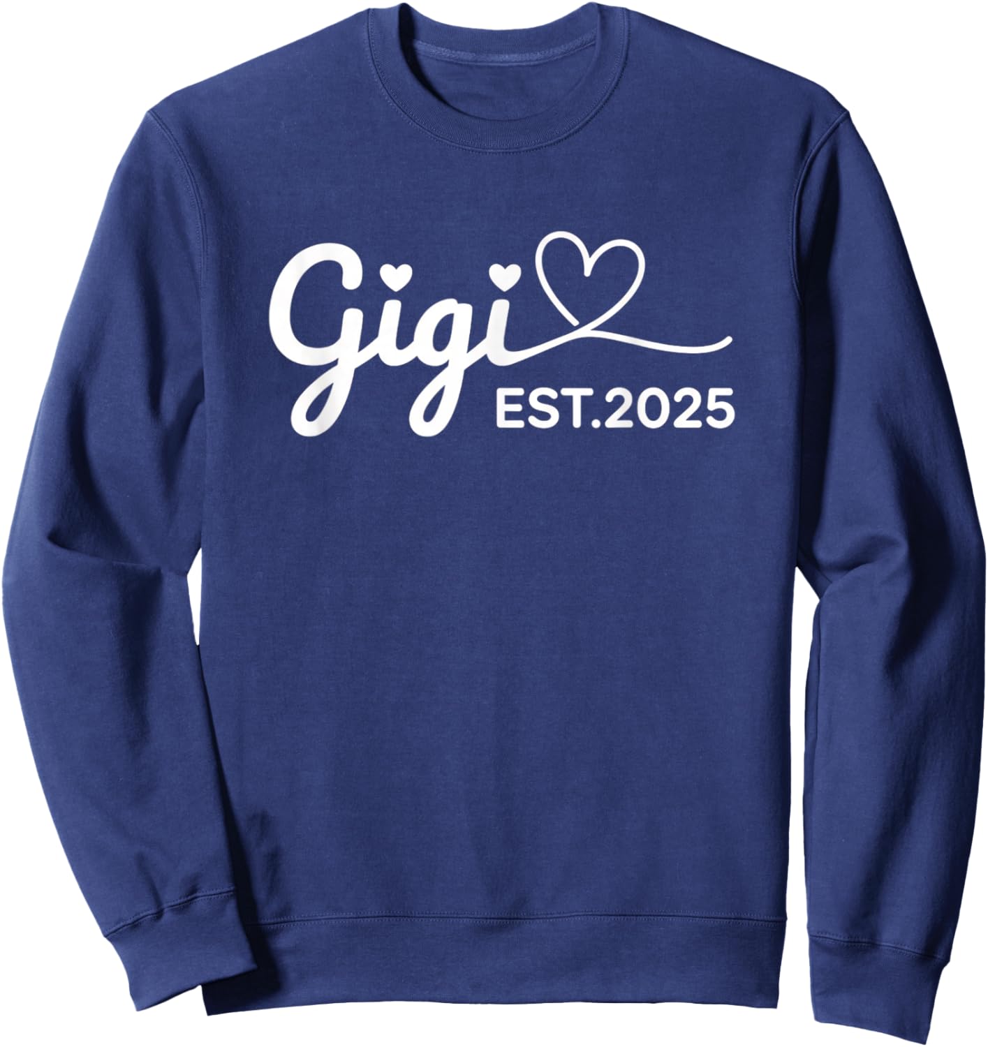 Grandparent Gigi EST.2025 Announcement New Grandparent Sweatshirt - Sweatshirt | Navy