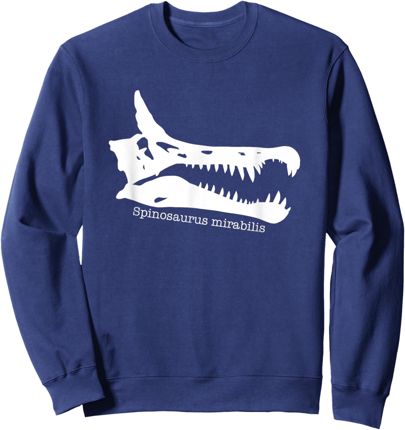 Spinosaurus Mirabilis - Retro Dinosaur Fossil Paleontology Sweatshirt - Sweatshirt | Navy