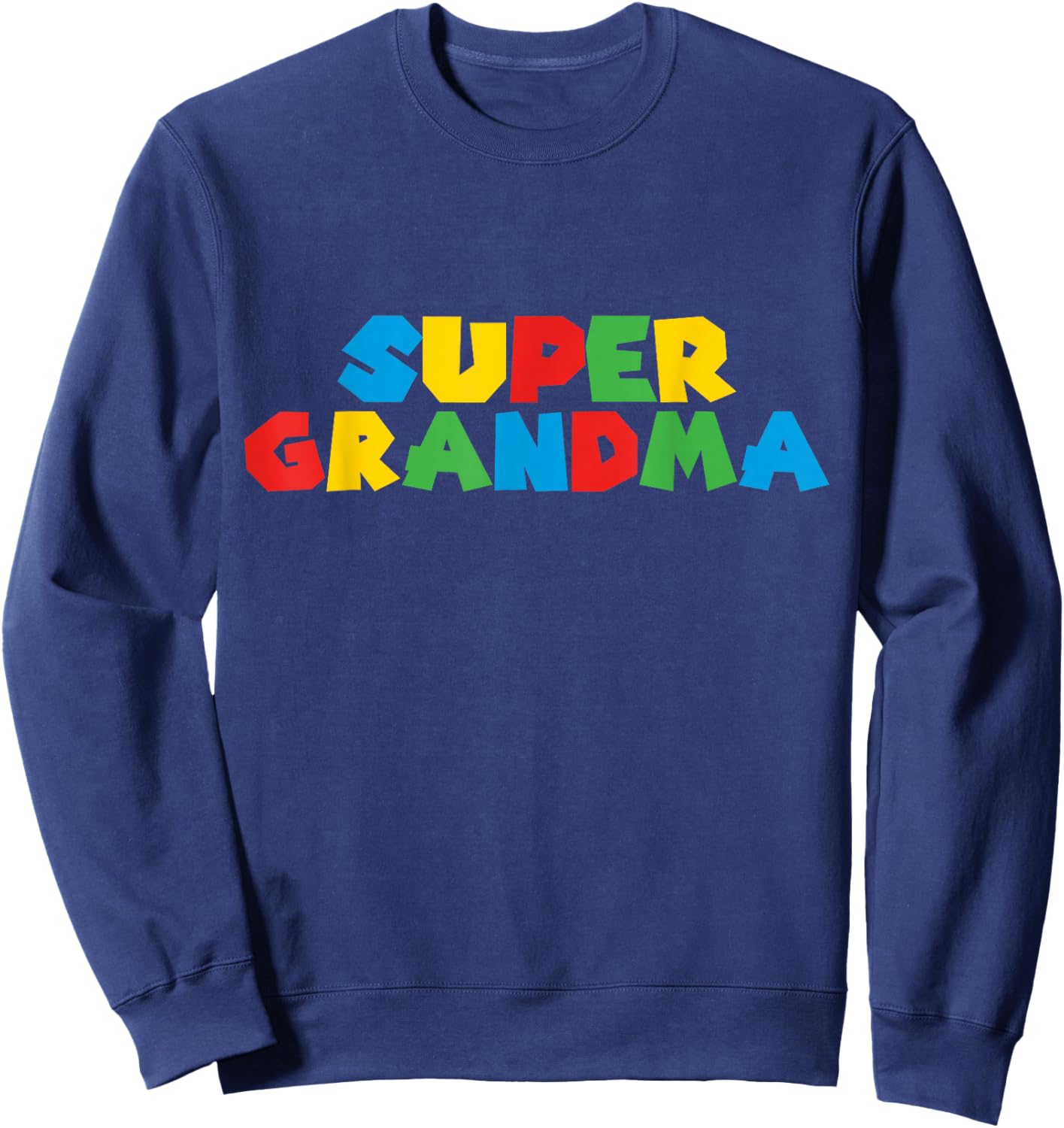 Gamer Grandma : Super Grandmother Matching Grandpa Super Sweatshirt - Sweatshirt | Navy
