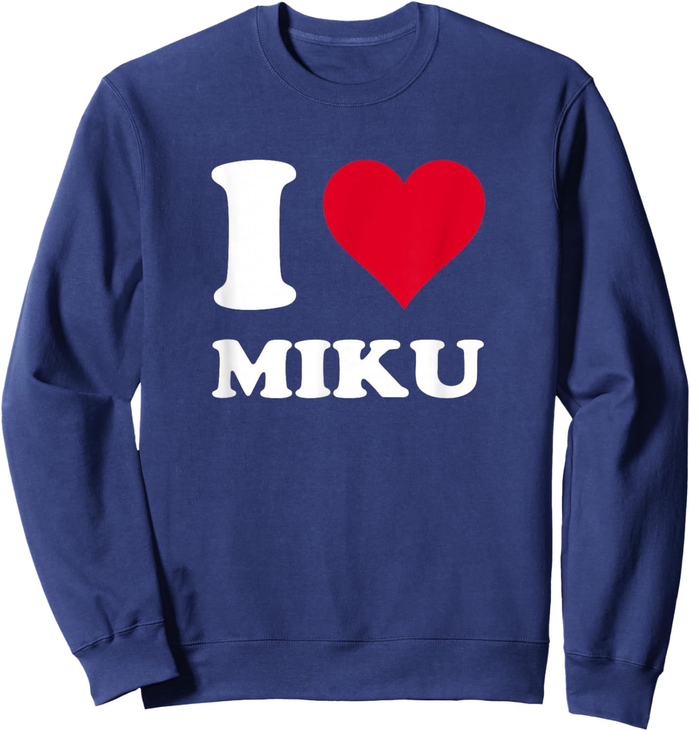 Red Heart I Love Miku Sweatshirt - Sweatshirt | Navy