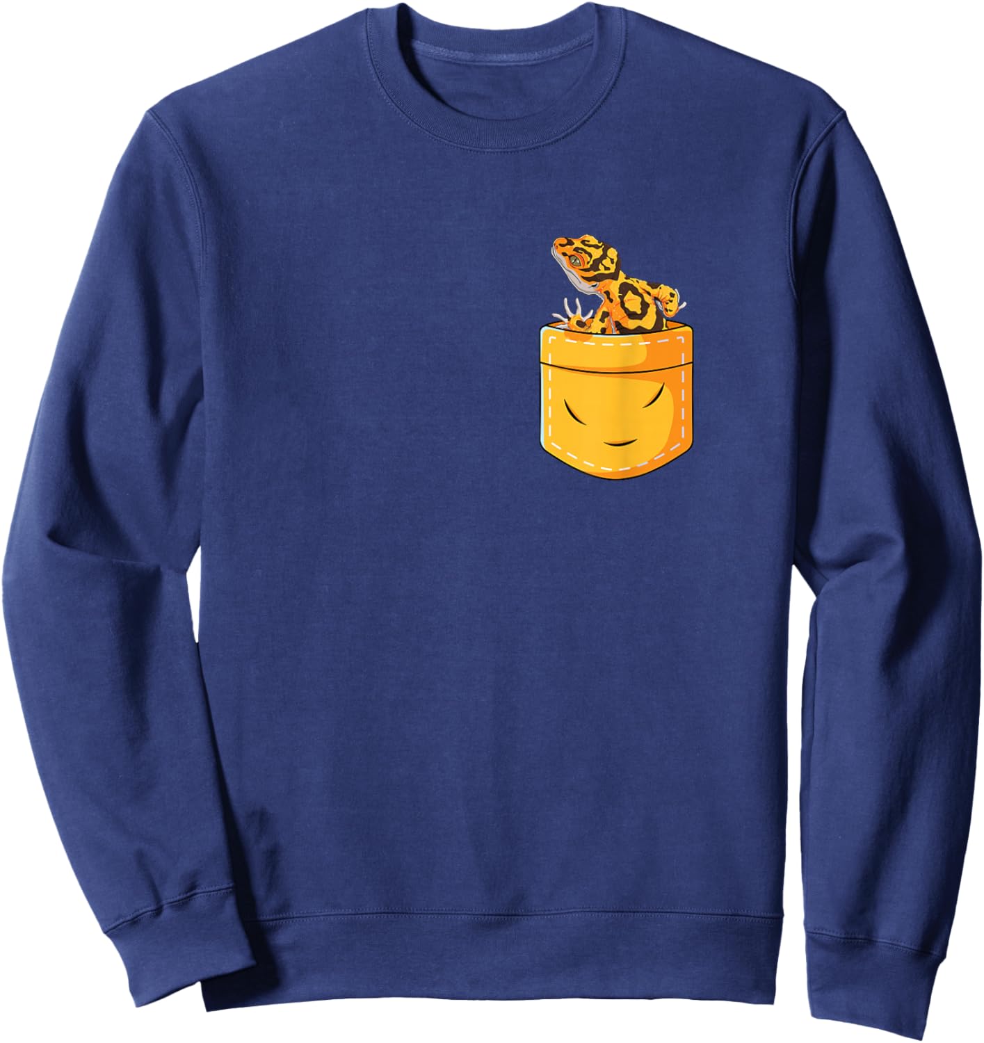 Leopard Gecko Owner Pocket Leopard Gecko Lover Sweatshirt - Sweatshirt | Navy