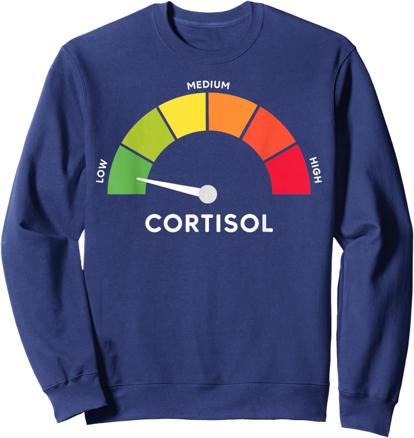 Low Cortisol Levels Meme Sweatshirt - Sweatshirt | Navy