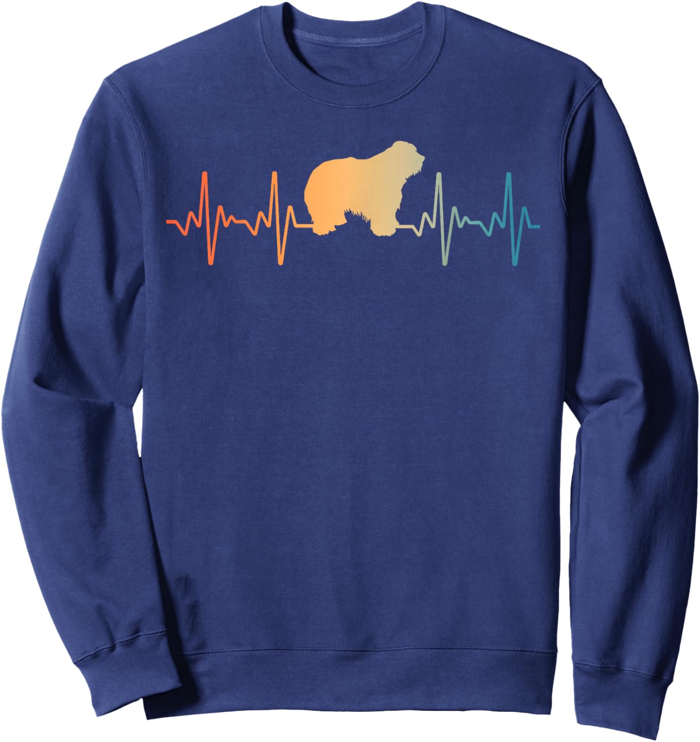 Cool Old English Sheepdog Art Women Sheepdog Lovers Sweatshirt - Sweatshirt | Navy