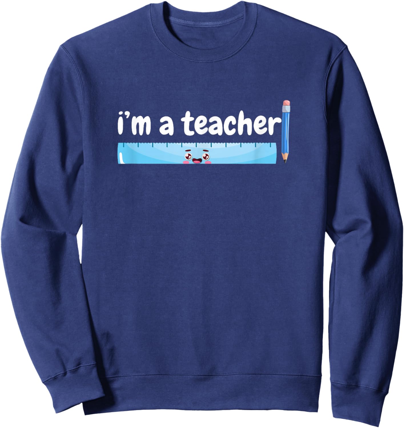 Proud Teacher Inspirational School Sweatshirt - Sweatshirt | Navy