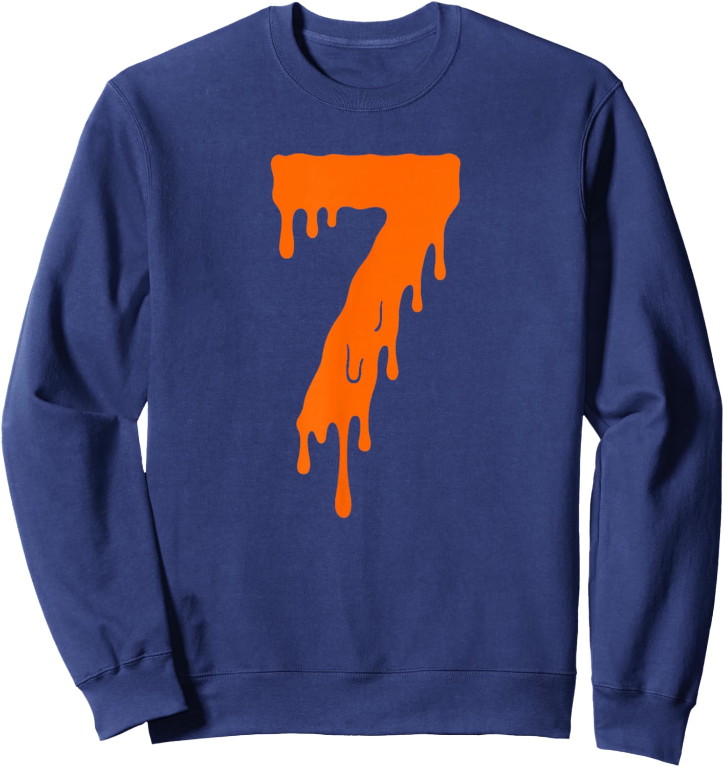 Number 7 Funny Meme Saying 6 7 Six Seven Couples Halloween Sweatshirt - Sweatshirt | Navy