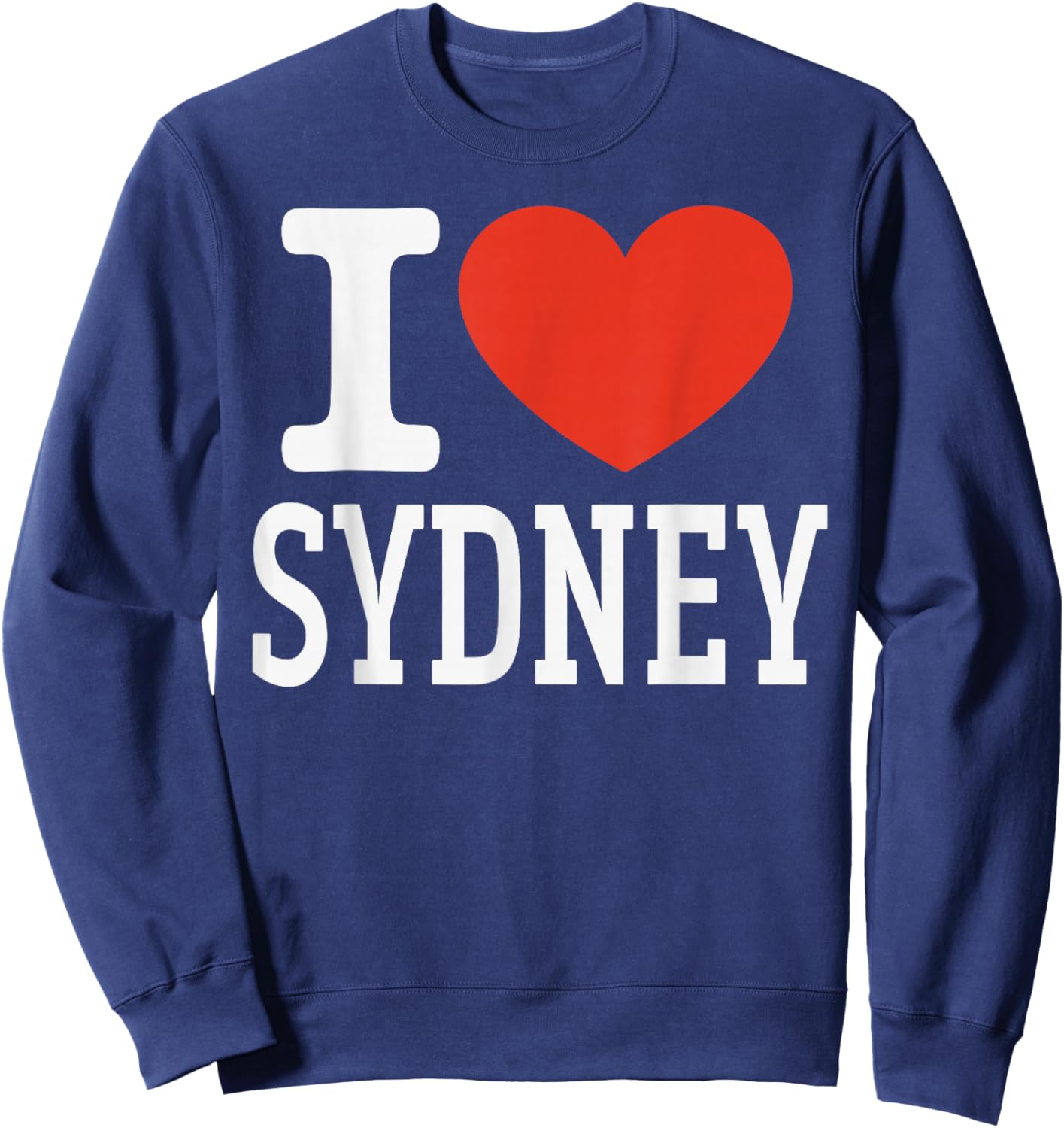 I Love Sydney City Heart Graphic Souvenir Travel Sweatshirt - Sweatshirt | Navy