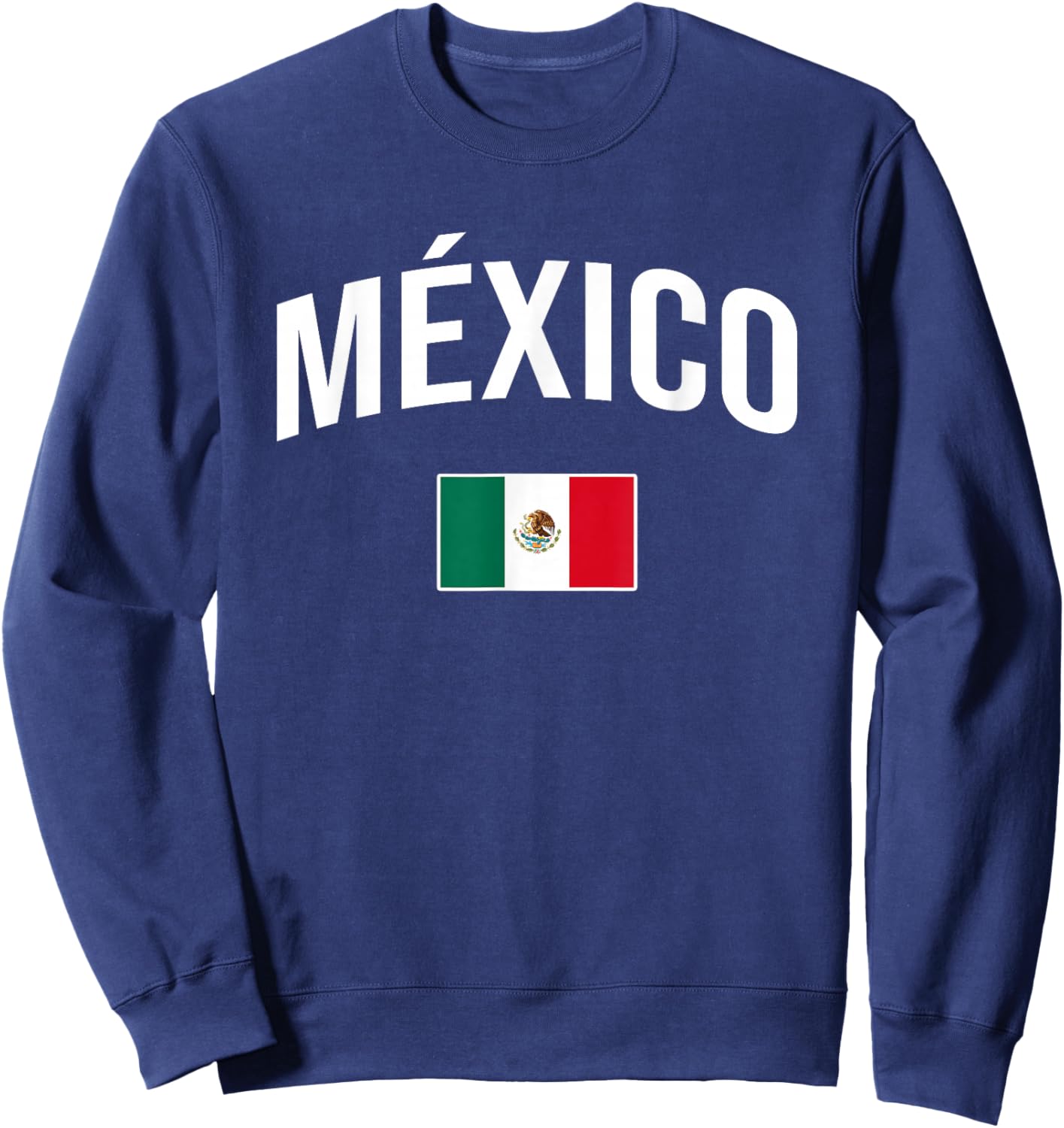 México - Flag of Mexico - Throwback Design - Classic Sweatshirt - Sweatshirt | Navy