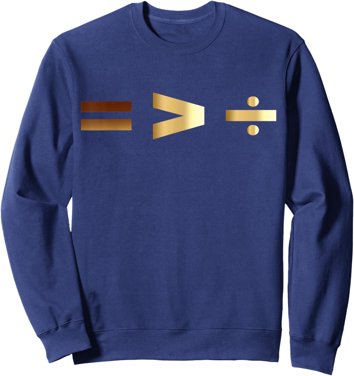 Black History Equality is Greater Than Division Afro Melanin Sweatshirt - Sweatshirt | Navy