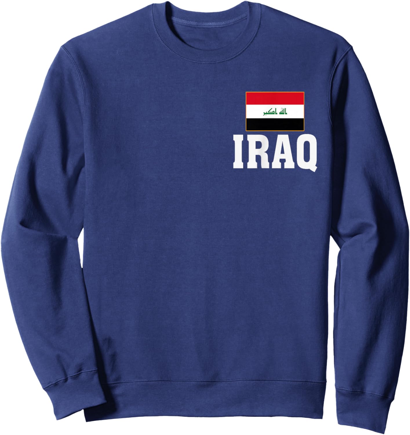 Iraq Flag Patriotic Country Roots Souvenir Sweatshirt - Sweatshirt | Navy
