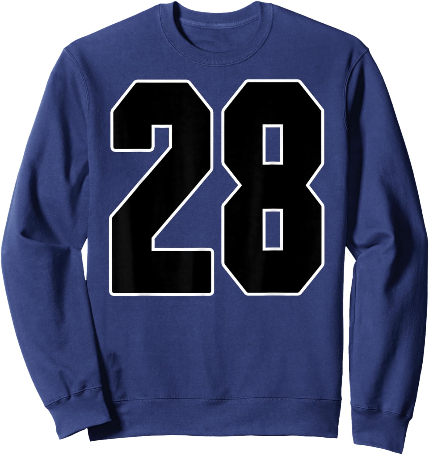 Big #28 Jersey Number 28 Uniform Biggest Fan Favorite Player Sweatshirt - Sweatshirt | Navy
