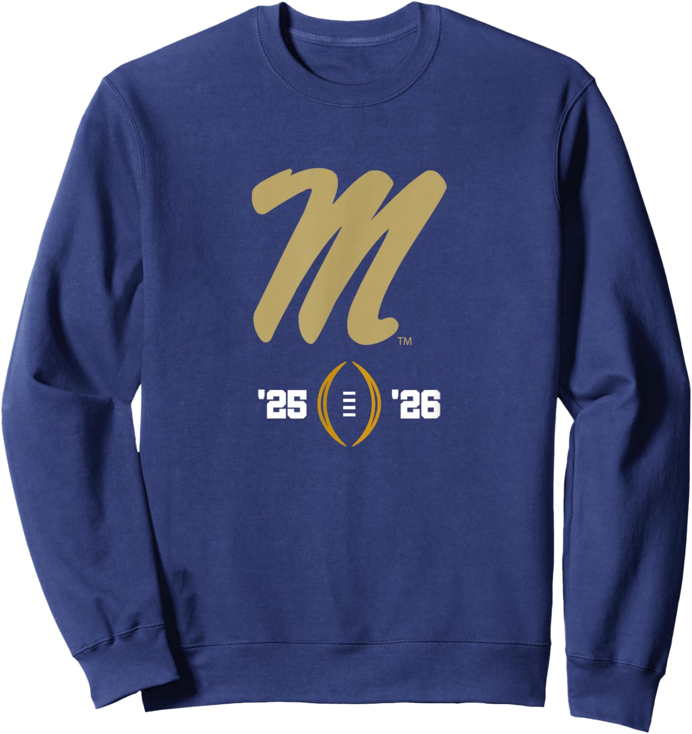 Ole Miss Rebels 2025-26 College Football Playoff Logo Sweatshirt - Sweatshirt | Navy