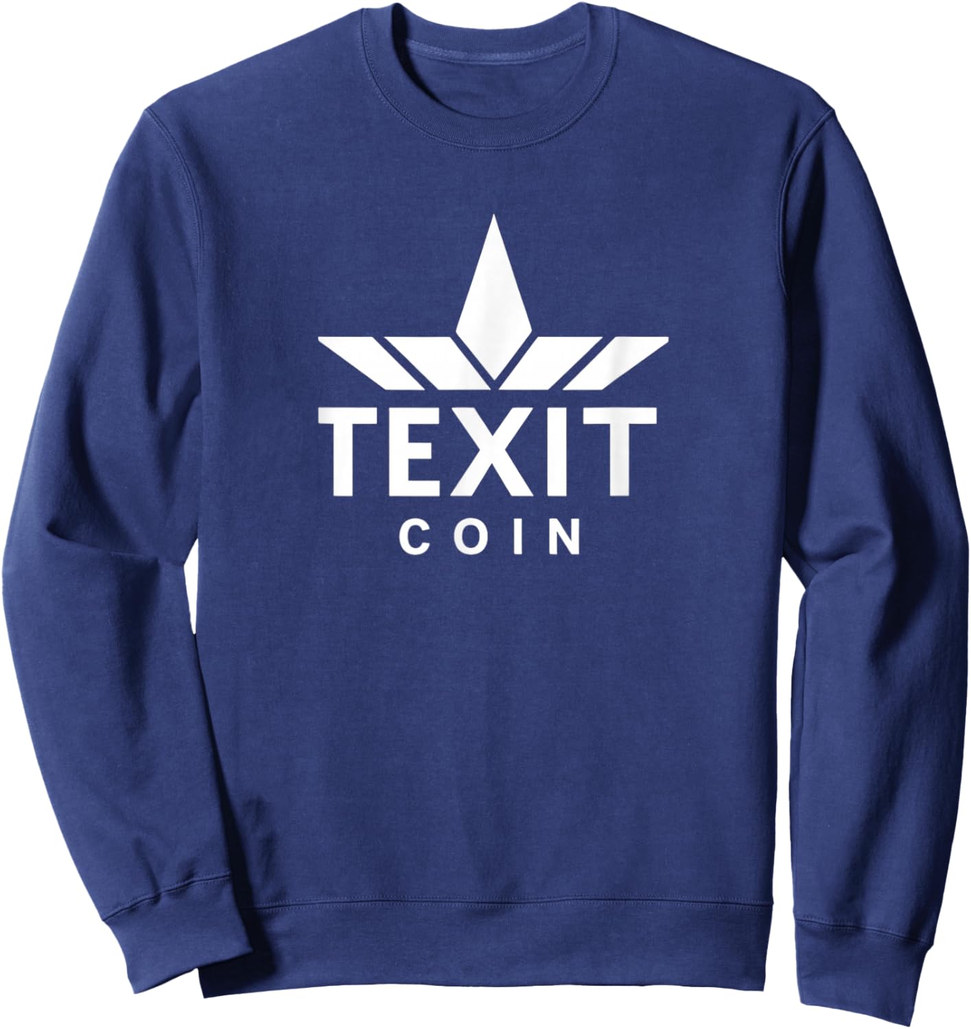 Texit Logo American Made Crypto Project Patriotic Sweatshirt - Sweatshirt | Navy